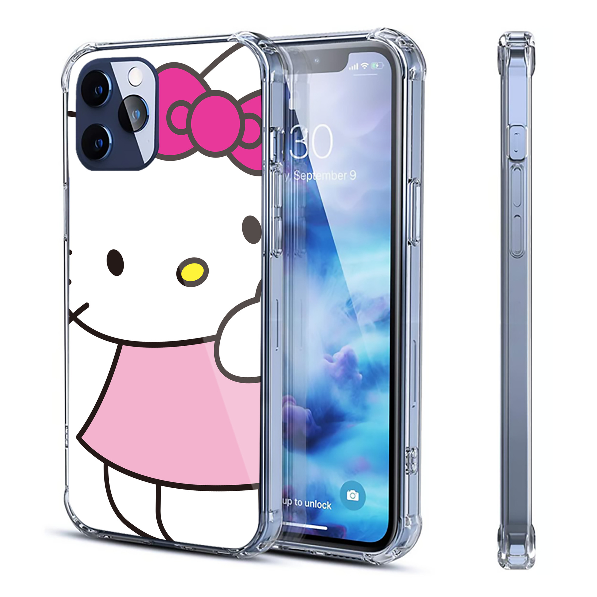 （画像用） Hello Kitty ハローキティ 【iPhone 12シリーズ対応】透明スマホケース（クリアソフトケース）